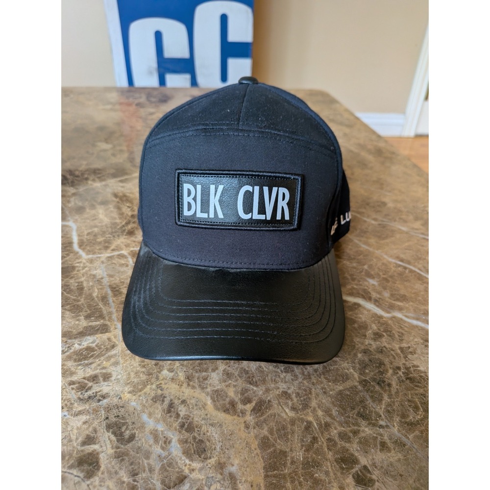 Black CLOVER BLK CLVR Only The Strong SnapBack Hat Cap One Size Men's Adult